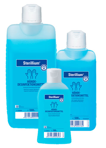 Sterilllium 1L Liter Flasche, antimikrobiell, wirksam gegen Bakterien, behüllte Viren, Noro- Adeno und Rotaviren, begrenzt viruzid 