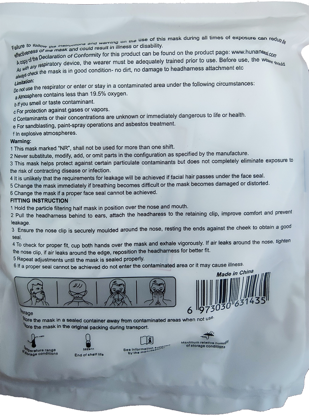 5 FFP2 Atemschutzmasken ohne Ventil, zertifiziert nach EN149:2001+A1:2009, CE zertifiziert