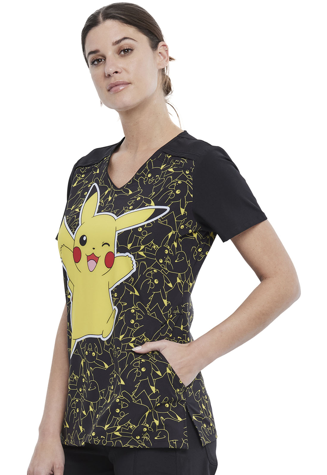 Cherokee Damen Kasack, Schlupfhemd mit Motiv "Pikachu, Pokemon"