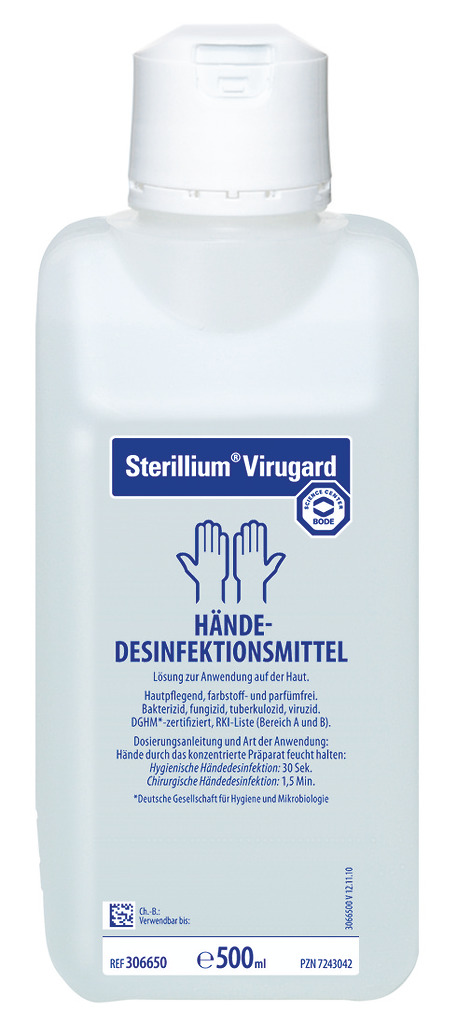 Sterillium Virugard 500ml, Voll viruzid, RKI gelistet, hautvertr?gliches Desinfektionsmittel