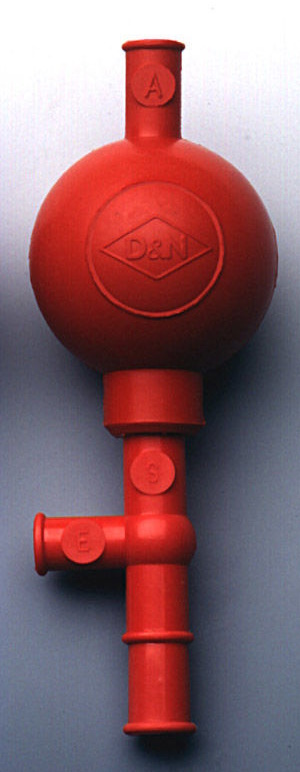 Peleusball Pipettierball Rot, Standard, für 100ml Pipetten, Naturkautschuk